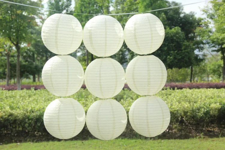 Description Picture 2 of itemHot 4/6/8/10/12/14/16 Inch Green round Paper Lanterns Chinese round lamp festival decoration Lampion Wedding Decor glim party