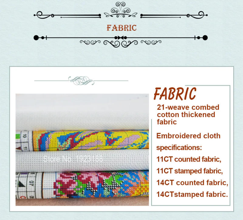 Description Picture 6 of itemJoy Sunday Care Baby Counted Cross Stitch 11CT Printed 14CT DMC Chinese Cotton Home Decor Cross-stitch Kit Embroidery Needlework