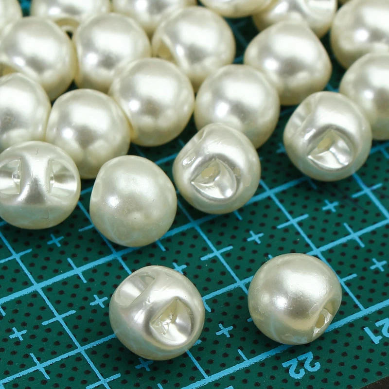Description Picture 5 of item10mm 60pcs/Set Round Sewing Buttons Pearl Buttons for Clothing Sewing Accessories Clothing Scrapbooking Garment DIY Apparel Tool