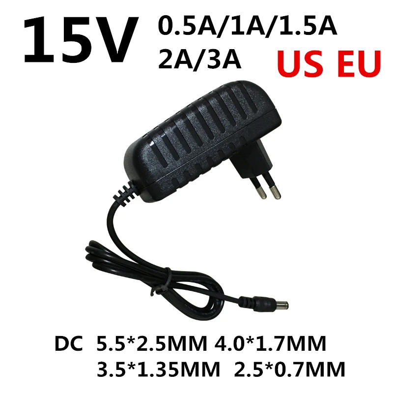 Description Picture 2 of item1PCS AC/DC Adapter DC 15V 0.5A 1A 1.5A 2A 3A AC 100-240V Converter Adapter Power 15 V Volt Charger Power Cord EU US UK AU Plug