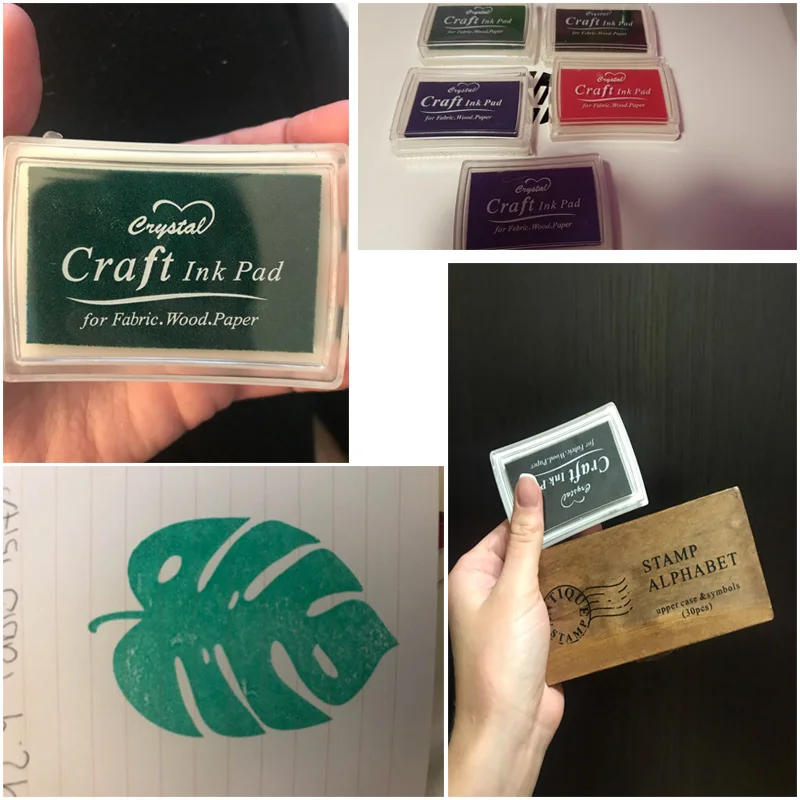 Description Picture 2 of item15 Colors Inkpad Handmade DIY Craft Oil Based Ink Pad Rubber Stamps Fabric Wood Paper Scrapbooking pad Finger Paint Wedding