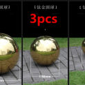 3pcs  80. 90. 100mm  Stainless steel hollow decoration ball metal ball furnishings home & garden Decoration garden sphere