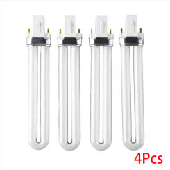 4Pcs 9W Curing UV Gel Lamp Gel Nail Art Dryer Light Bulb Tube Replacement