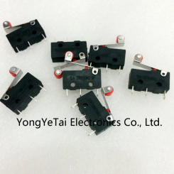 YYT 10PCS KW11-3Z 5A/250V micro switch tripod stalk switch Red round handle switch pulley wheel