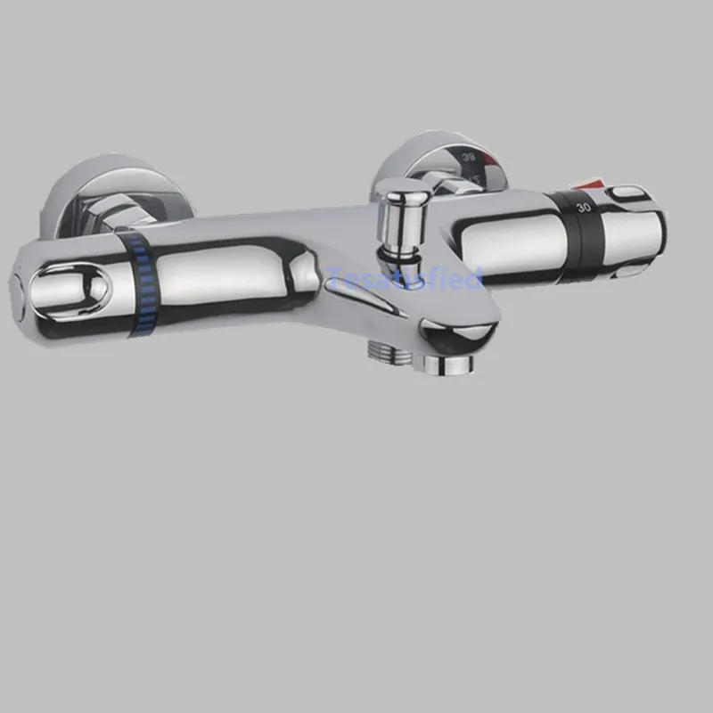 Description Picture 3 of itemThermostatic Shower Faucets Bathroom Thermostat Mixer Tap Hot And Cold Bathroom Mixer Mixing Valve Bathtub Faucet Accessories