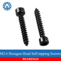 new 50Pcs/lot M2.6 HA Black Cylinder Head Hexagon Head Self tapping Screws Cup Furniture Sound Sharp Screws  Free shipping