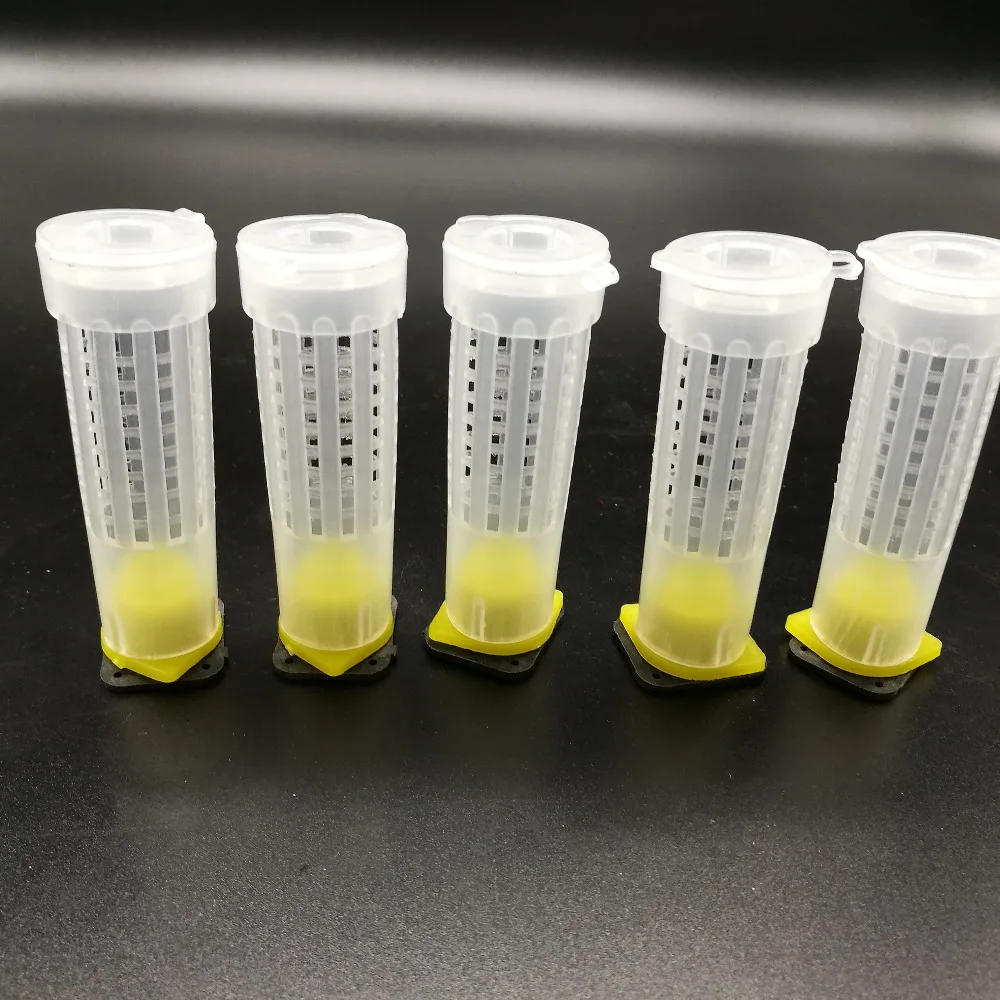 Description Picture 6 of item100Set/lot Beekeping Tool Rearing Cup Kit Queen Bee Hair Roller Cages W/ Cell Cup Holder and Cell Fixtures Beekeepers Equipment