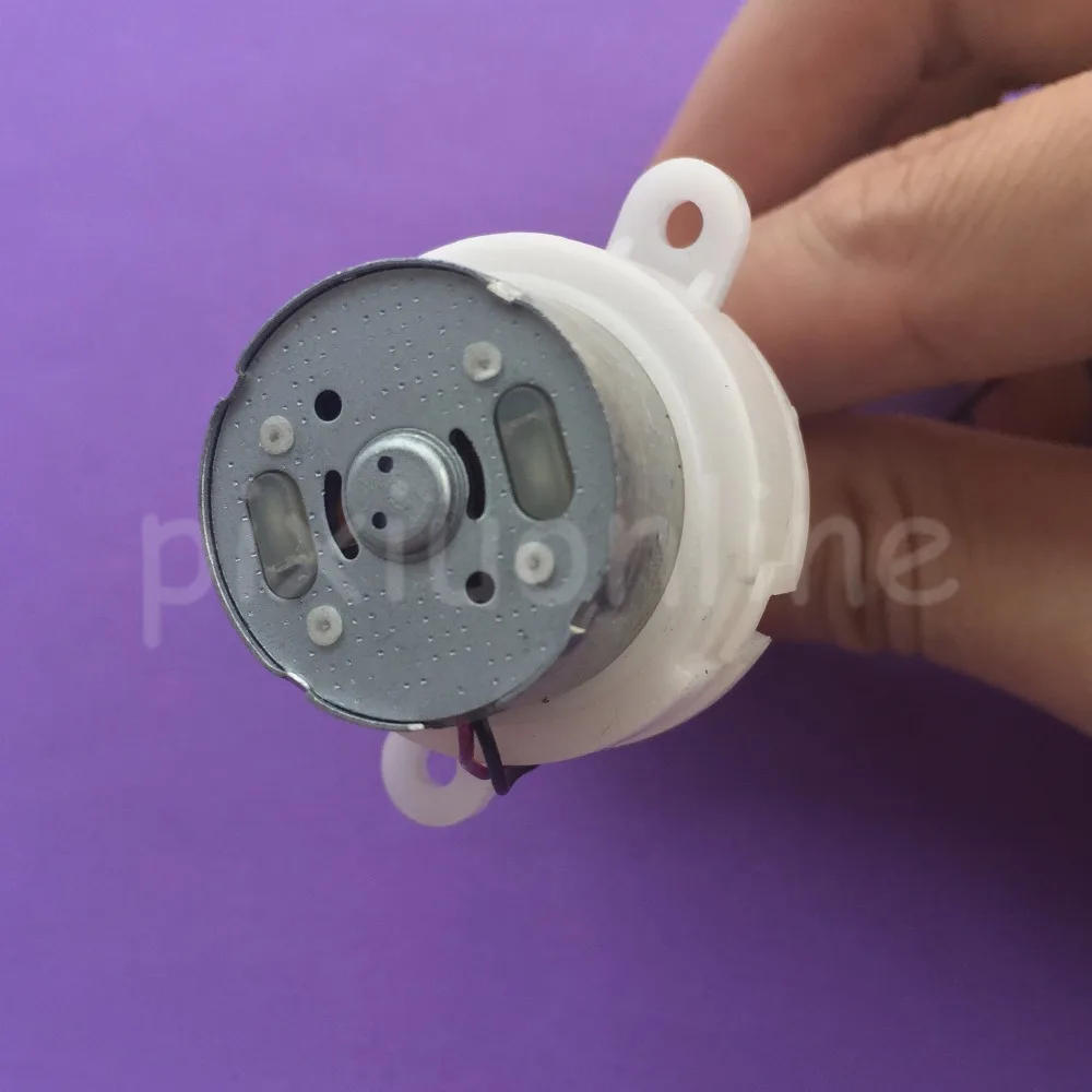 Description Picture 4 of itemJ210Y Round White 300 Gear DC Motor Long Blind Hole Shaft fit Solar Energy Low Speed and Mute DIY Motor