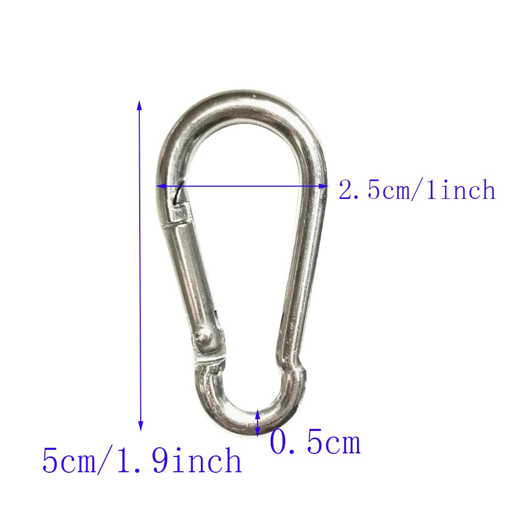 Description Picture 3 of itemScuba Diving 316 Stainless Steel Carabiner Clip Marine Grade Rowing Boats Kayak Snap Hook Spring Spring Snap