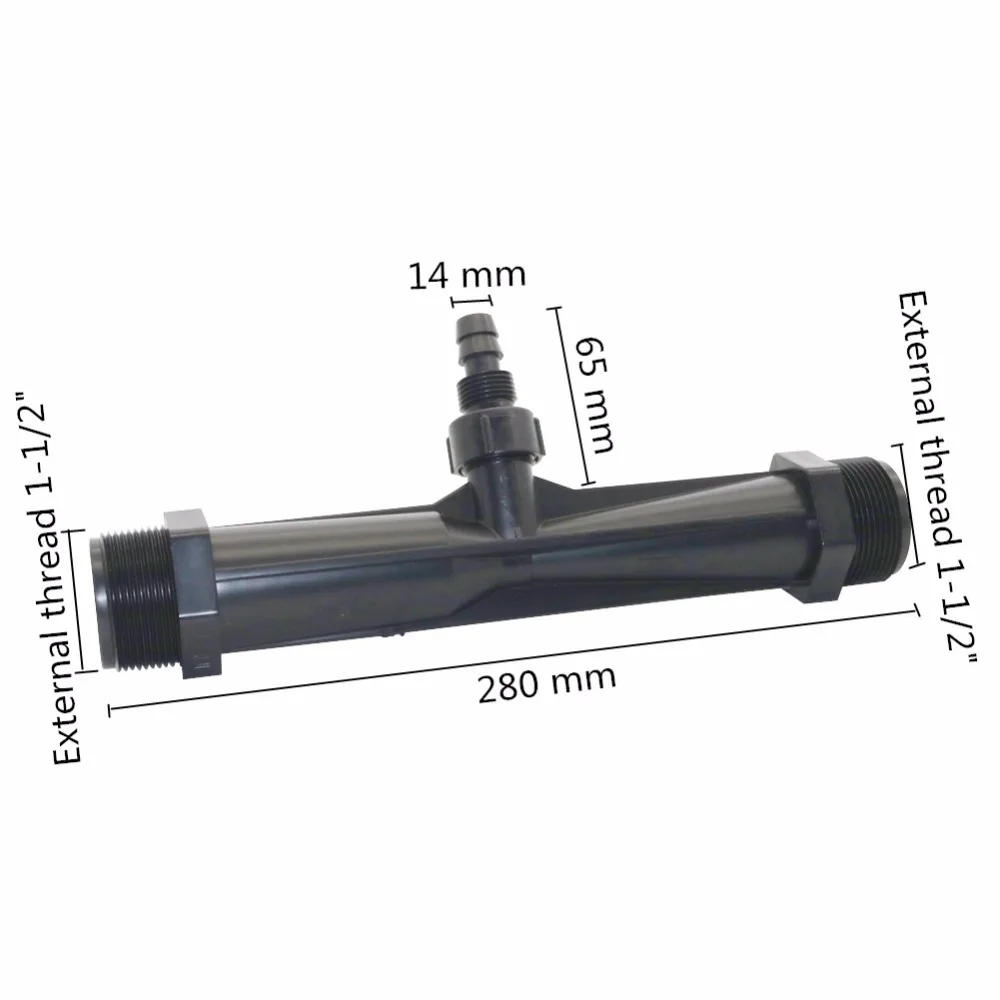 Description Picture 5 of item1.5 (1-1/2) inch Thread Irrigation Drip Device Venturi Fertilizer Injector Agriculture Garden Water Tube ejetor Home Garden