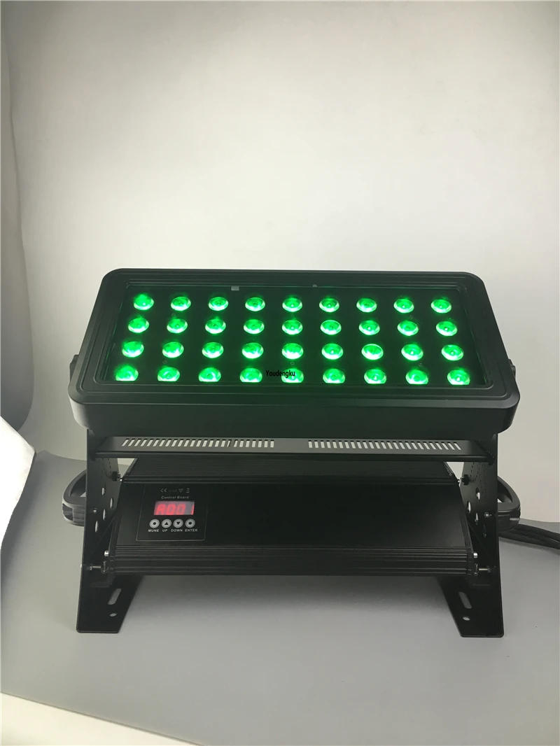 Description Picture 6 of item2pcs with case IP65 outdoor dmx rgbw Wall Washer 36*10w rgbw 4in1 waterproof led stage wash washers strobe beam city color light