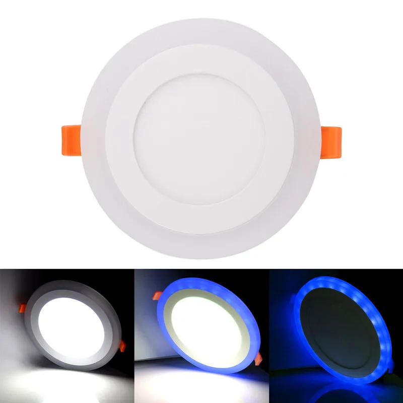 Description Picture 5 of item1pcs LED Downlight Round 6W - 24W 3 Model LED Lamp Double Color Panel Light RGB & white Ceiling Recessed with Remote Control
