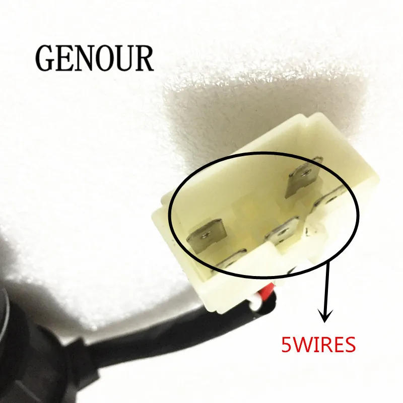 Description Picture 4 of item5wires Ignition Key Electric Switch Diesel Generator 4500 5500 6500 7500 Key Switch Suit KIPOR KAMA KGE6500E JK425-2