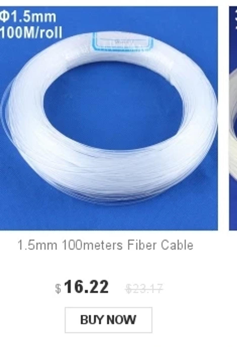 Description Picture 5 of item0.75mmX100pcs X 2MetersPMMA plastic fibra optica cable for all kind led light engine driver