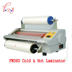 A3 paper laminating machine cold roll laminator Four Rollers worker card office file laminator FM360 110v/220v laminating machin