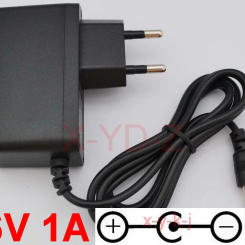 1PCS High quality AC/DC 6V 1A Switching Power Supply adapter Reverse Polarity Negative Inside EU plug 5.5mm x 2.1-2.5mm