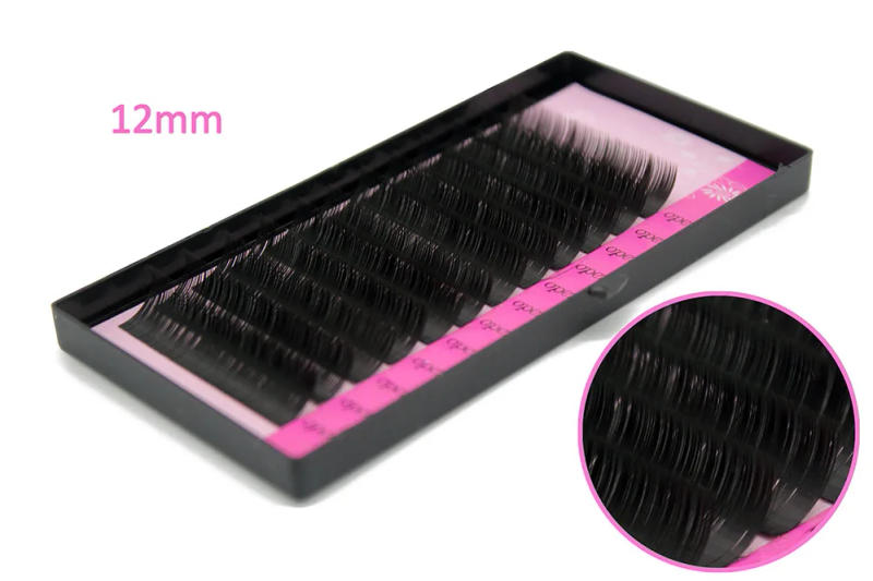 Description Picture 5 of itemRetail 1 CASE (8/10/12/14mm)Optional C Curve 0.12 Thickness Silk Eyelash Extension Artificial Fake False Eye Lash Eyelashes