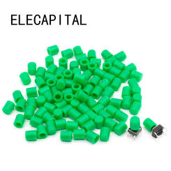 100pcs/lot Green Plastic Cap Hat G62 for 6*6mm Tactile Push Button Switch Lid Cover Free Shipping