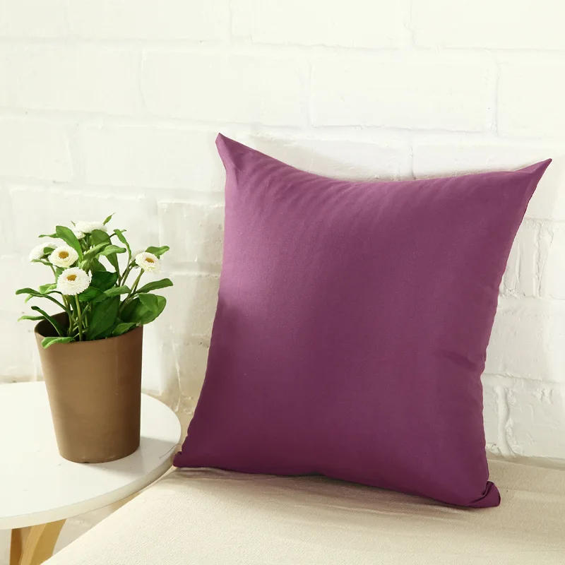Description Picture 3 of itemYWZN Candy Color Cushion Cover Simple Solid Color Throw Pillow Case Black and White Decorative Pillowcase Car Cushion Cover