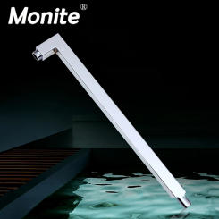 Monite Wall Mount Brass Shower Arm Chrome Polished Bathroom Concealed Install Shower Holder Shower Head Bar