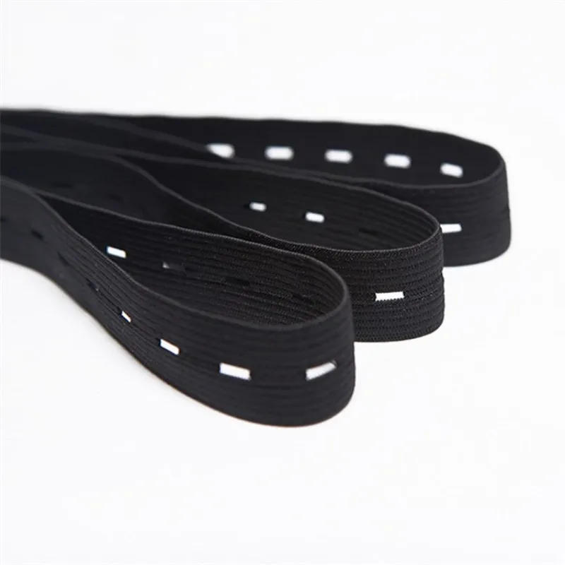 Description Picture 6 of itemElastic Bands 15/20/25/30MM White Black Nylon Highest with Hole Elastic Webbing DIY Craft Sewing Garment Trousers Accessories