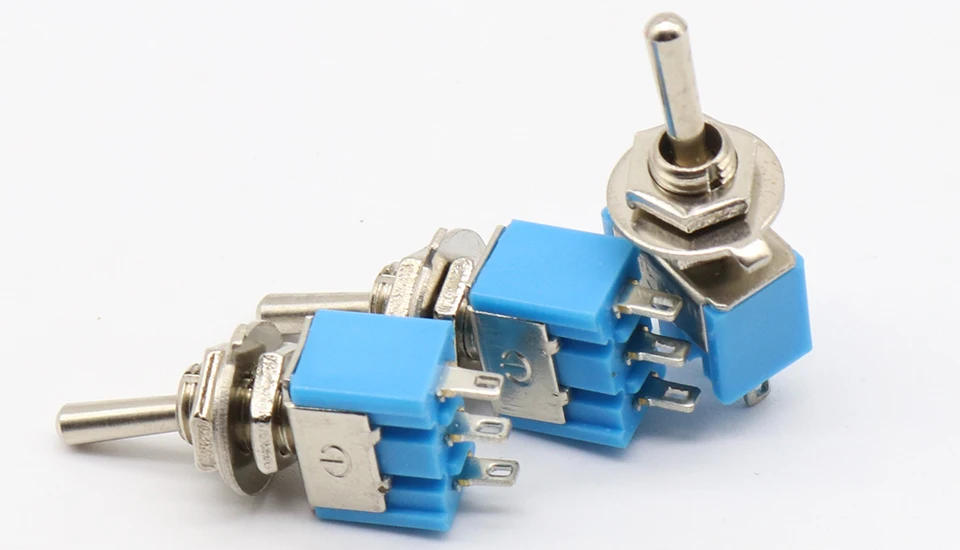 Description Picture 2 of item5pcs Mini MTS-102 3-Pin SPDT ON-ON 6A 125VAC Miniature Toggle Switches