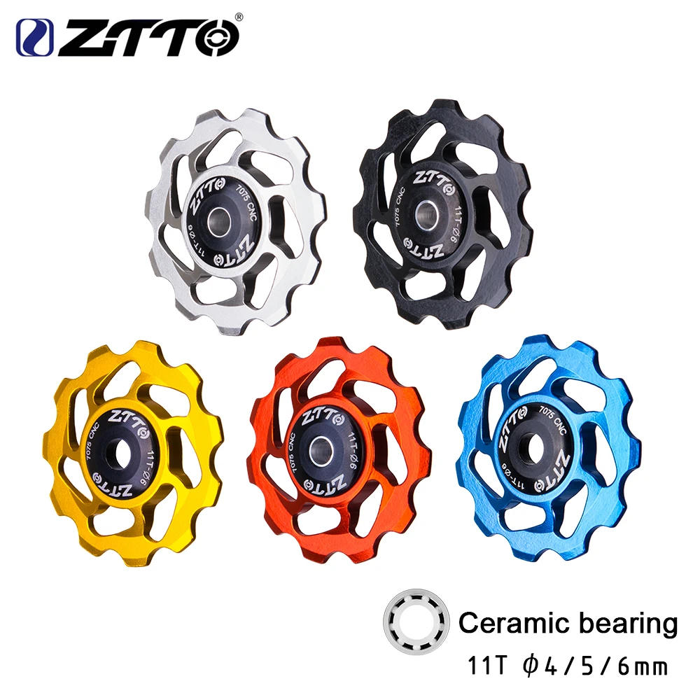 Description Picture 2 of itemZTTO 11T MTB Bicycle Rear Derailleur Jockey Wheel Ceramic Bearing Pulley AL7075 CNC Road Bike Guide Roller Idler 4mm 5mm 6mm