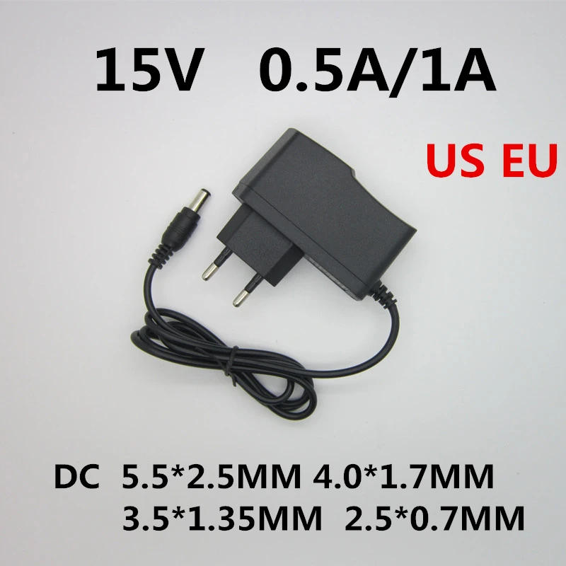 Description Picture 3 of item1PCS AC/DC Adapter DC 15V 0.5A 1A 1.5A 2A 3A AC 100-240V Converter Adapter Power 15 V Volt Charger Power Cord EU US UK AU Plug