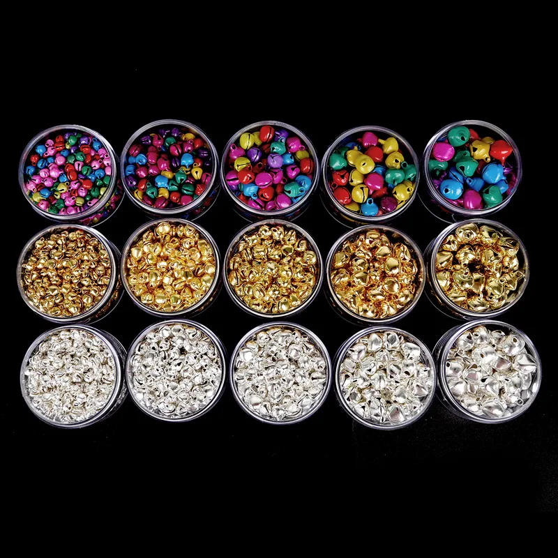 Description Picture 6 of item50-300Pcs 6mm 8mm 10mm 12mm 14mm Jingle Bells Iron Loose Beads Small For Festival Party Decoration/Christmas Tree Decorations