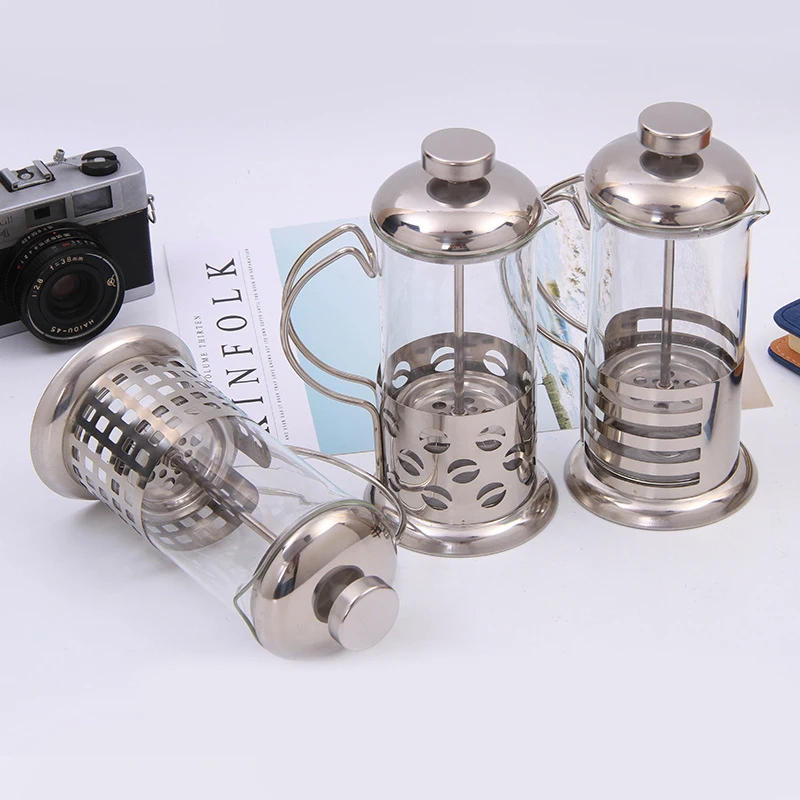 Description Picture 5 of itemStainless Steel Coffee Pot French Press Coffee Pots Delicate Plunger Coffee Teapot Press cafetera portatil Coffee Kettles 350ml