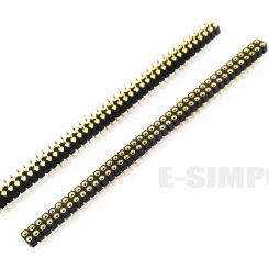 100Pcs 2.54mm hole Female Header Round Pin Heade Straight Single/Double Row Optional 1x40P 2x40P PH3mm single row Gold-plated