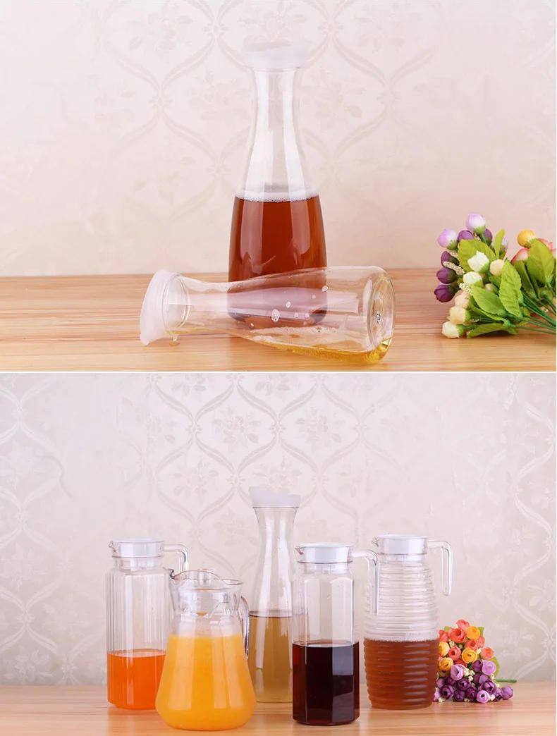 Description Picture 5 of itemLarge Capacity Plastic Fruit Juice Milk Pot Bar Party Wine Beer Bottle Beverage Cold Water Kettles Anti-fall Water Pitcher Jug