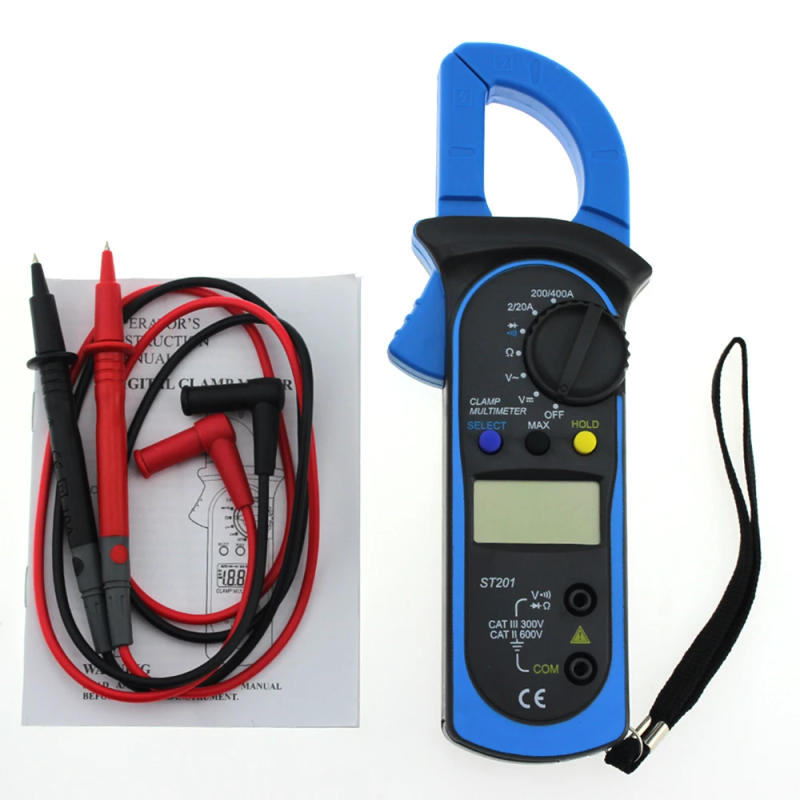 Description Picture 3 of itemST201 Digital Clamp Meters Multimeter With AC/DC Voltage Tester Current Resistance Transistor Test Mult Power Meter