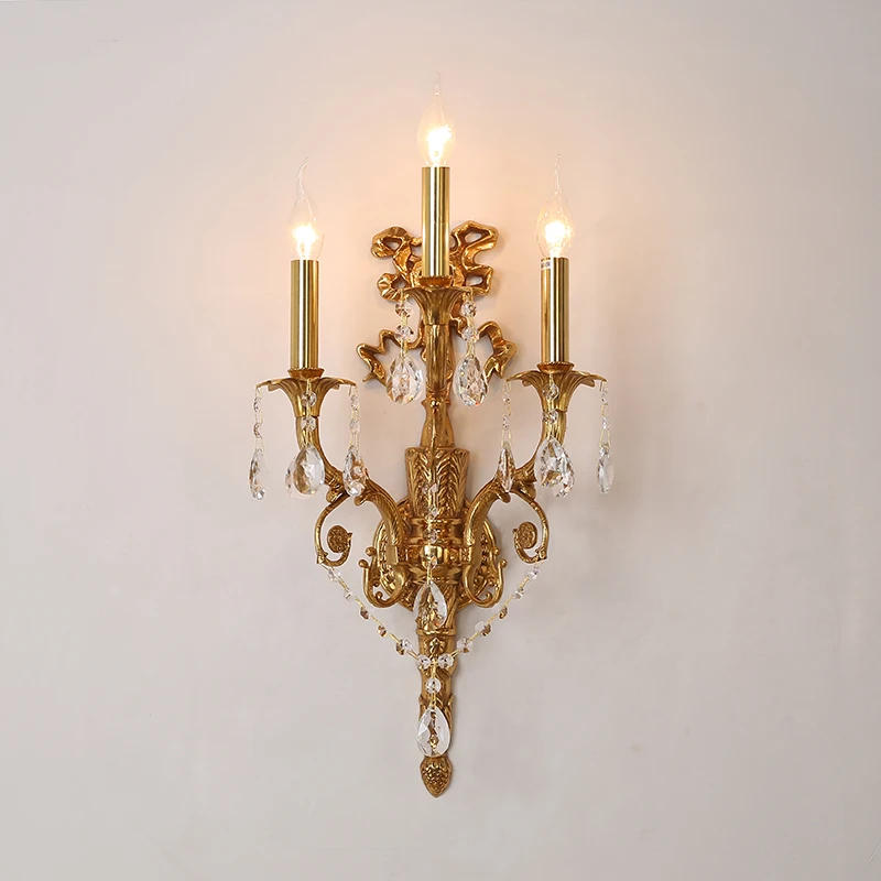 Description Picture 5 of itemModern Copper European-style Brass Lamp Wall Light W36cm H70cm 100% Copper Indoor Lighting Classical Vintage Wall Sconce