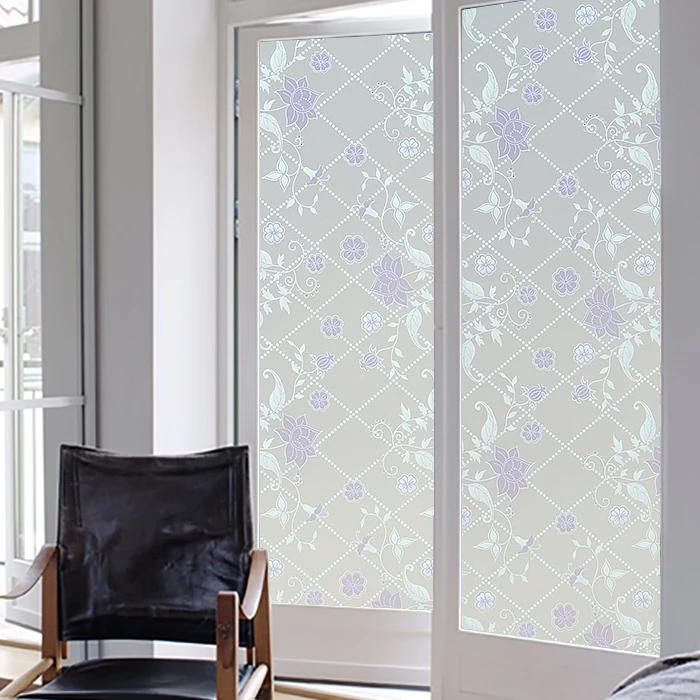 Description Picture 4 of item60 cm Opaque Frosted Decorative Window Films PET Self Adhesive Glued Drop-Shipping Privacy Protection Glass Stickers 60*200 cm