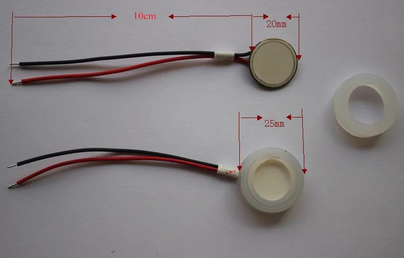 Description Picture 2 of item20mm Ultrasonic Mist Maker Fogger Ceramics Discs with Wire and Sealing Ring