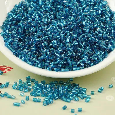 Description Picture 5 of item720pcs 2mm(11/0) Silver Core Czech Glass beads Bugle Tubes DIY Material Cross stitch Embroidery Handmade sewing Accessories