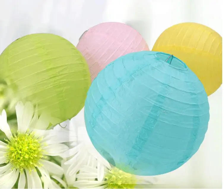 Description Picture 6 of item1Pcs  4'' 6" 8" 10"12" 14" 16" Chinese Paper Lanterns Round Paper Ball Lamps Wedding Party Lampion Decor DIY hanging lantern