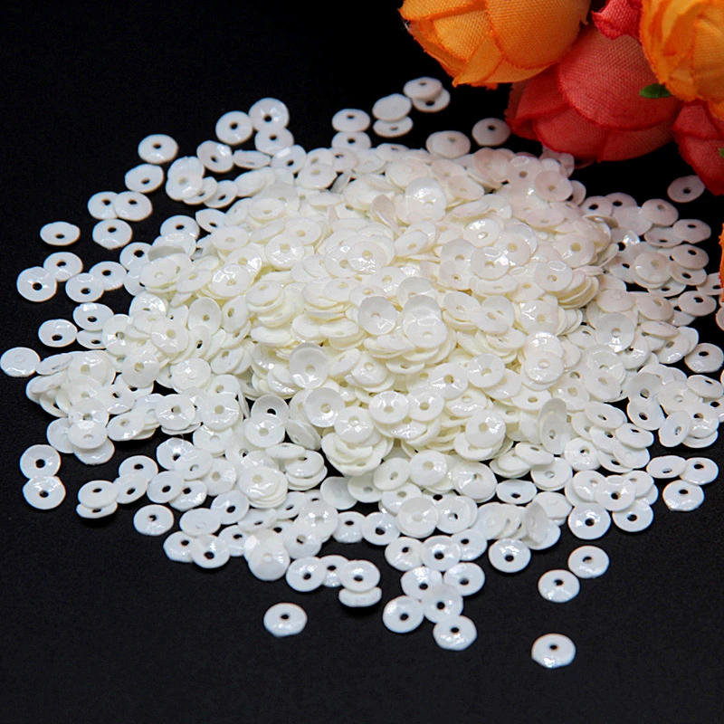 Description Picture 3 of itemSequin 3-30mm White Series Color Round Cup Large Sequins Flat Round Pvc Sequin Paillettes Sewing Wedding Decoration Craft 10g