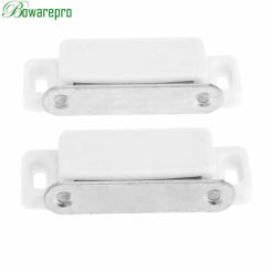 bowarepro 74*23MM Magnetic Door Catches Cupboard Wardrobe Magnetic Cabinet Latch Catches Stop Stoppers Self-Aligning Magnet 2pcs