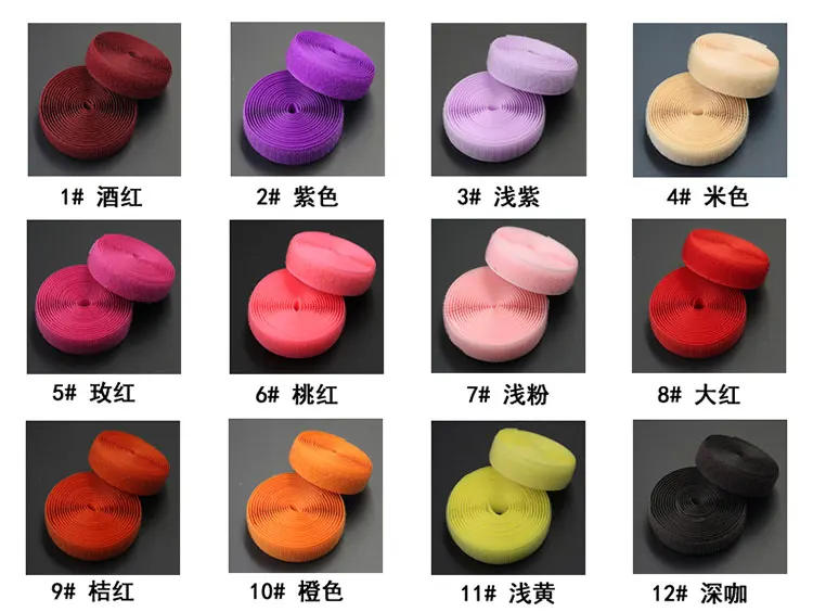 Description Picture 6 of item2Meter*2cm DIY Hook and Loop No Adhesive Fastener Tape Nylon Button Sewing Garment Bags DIY Magic Klitband Patch