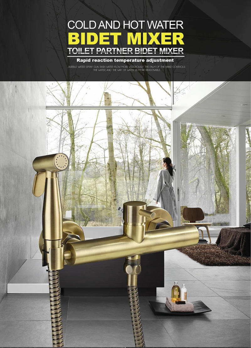 Description Picture 2 of itemBathroom brass Antique Bronze finished Bidet faucet toilet bidet shower set Portable bidet spray 1.5m hose hand held bidet