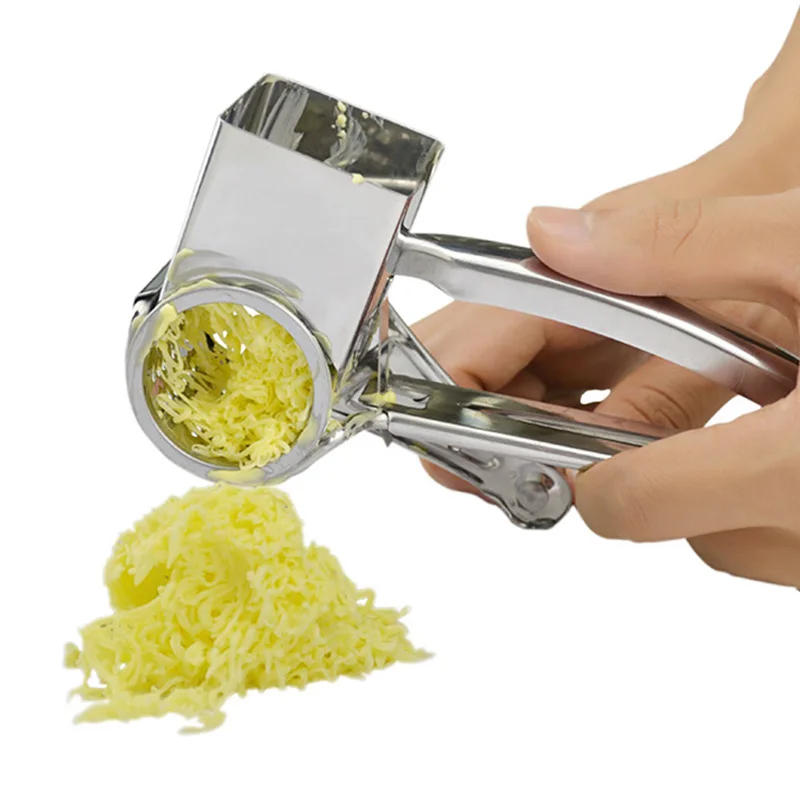 Description Picture 5 of itemStainless Steel Rotary Cheese Grater Set With 4/3/2/1 Drums Manual Cheese Cutter Slicer Shredder Kitchen Rotary Slicer Grater