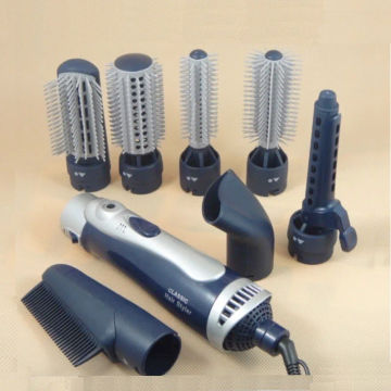 7 in 1 Electric Hot Air Hair Styler 2 Speed Hair Curling Brush & Dryer