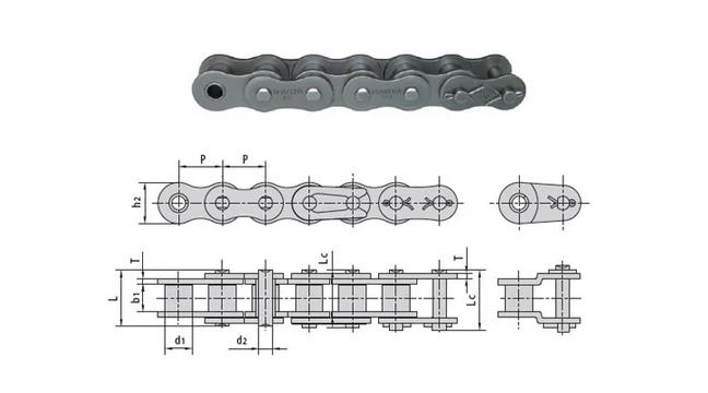 Description Picture 2 of item1PCS 1.5 Meter 304 Stainless Steel Short Pitch Roller Drive Chain Industrial Transmission Chain 05B-1