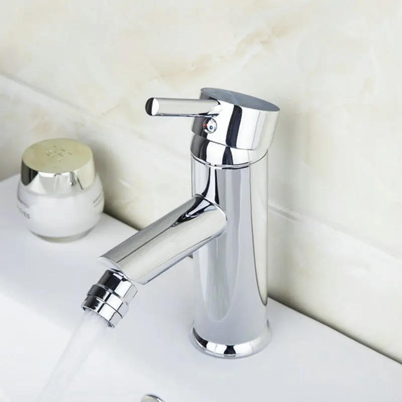 Description Picture 5 of itemOUBONI Swivel Stream Spout Bathroom Mixer Faucet Chrome Finished Brass Basin Sink Tap Bidet Bathroom Brass Basin Sink Mixer Tap