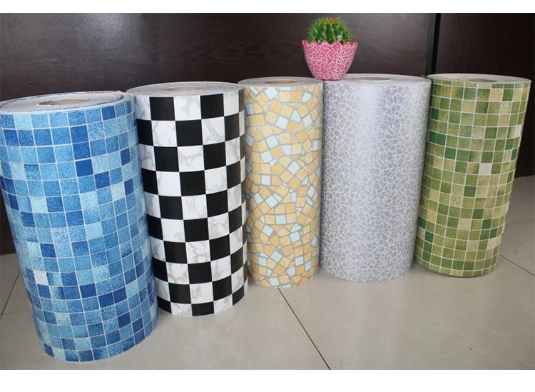 Description Picture 2 of itemPVC Self-Adhesive Home Waterproof Moistureproof Toilet Bathroom Tile Mosaic Wall Stickers Kitchen Stove Oilproof Decorative Film
