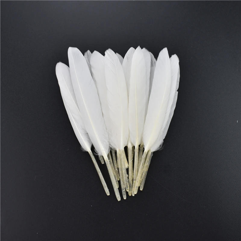 Description Picture 3 of item20Pcs White Feathers Natural Rooster Goose Ostrich Feather for Crafts Handicraft Accessories DIY Wedding Party Decoration Plumes