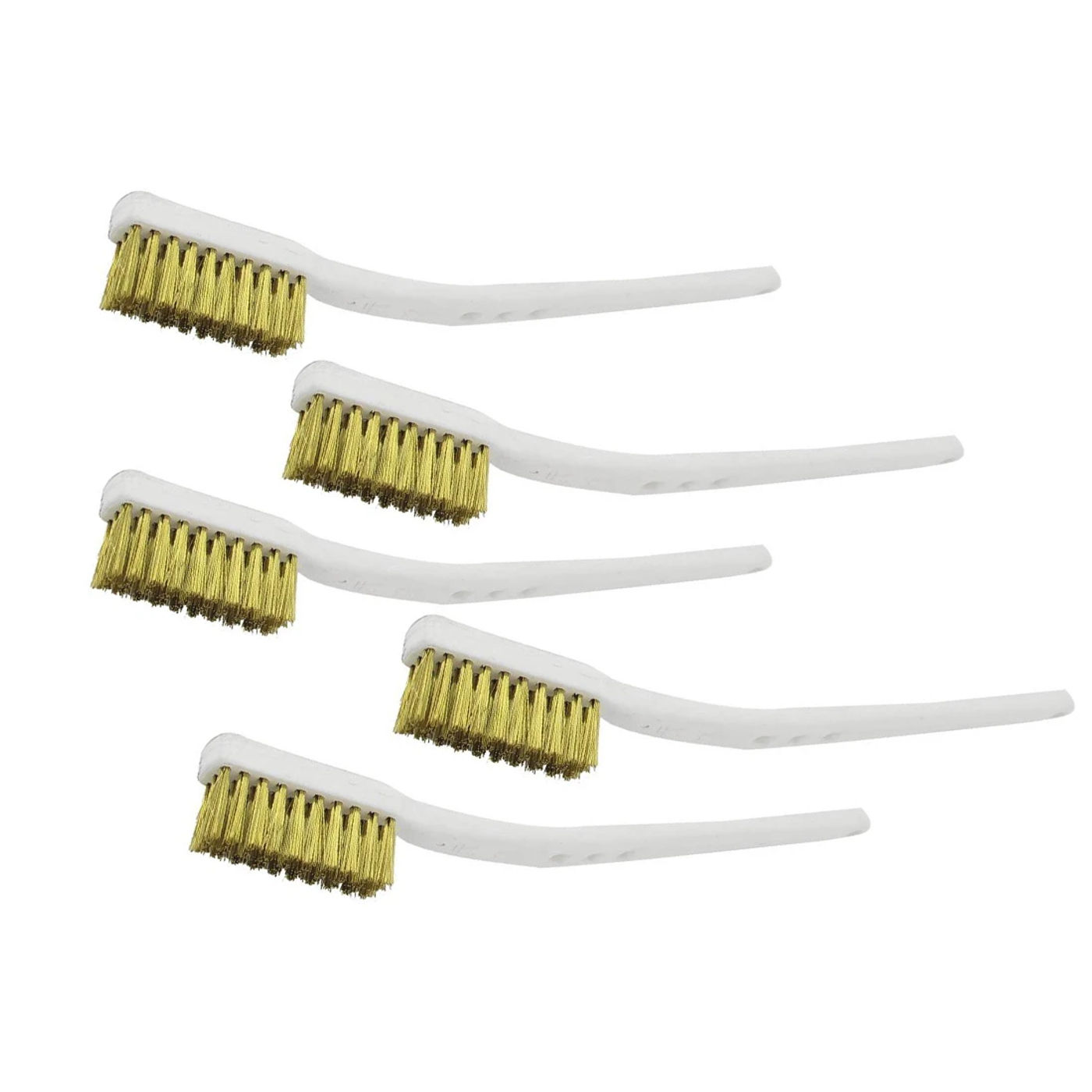 Description Picture 2 of item5Pcs 175mm Brass Wire Brush Mini Paint Rust Remover Steel Wire Brushes Industrial Metal Polishing Burring Cleaning Brush