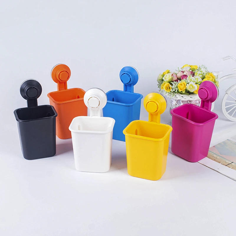 Description Picture 5 of item1PC ABS Suction Cup Toothbrush Holder Wall Suction Set Bathroom Toilet Toothpaste Toothbrush Holder Free Punch